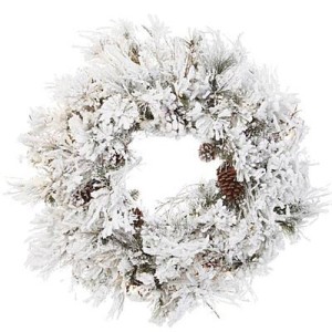 Holiday Wreaths and Exterior Doors, A Lasting Tradition Frosted wreath