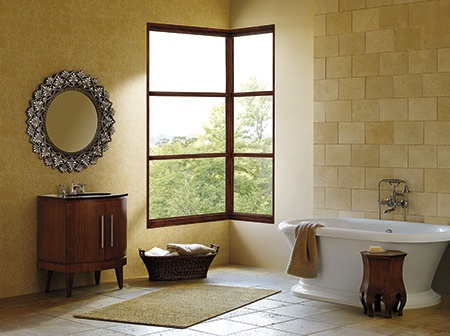 Marvin Corner Window Marvin Corner window in bathroom