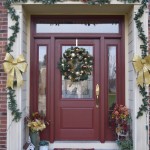 Holiday Wreaths and Exterior Doors, A Lasting Tradition Cori and Scott Brown's front entryway door decorated