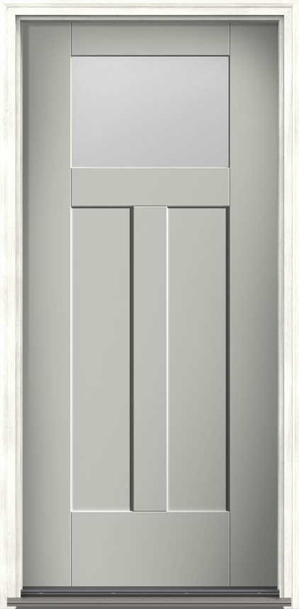 Therma Tru Smooth Star Flushed Glazed Shaker style single entry door