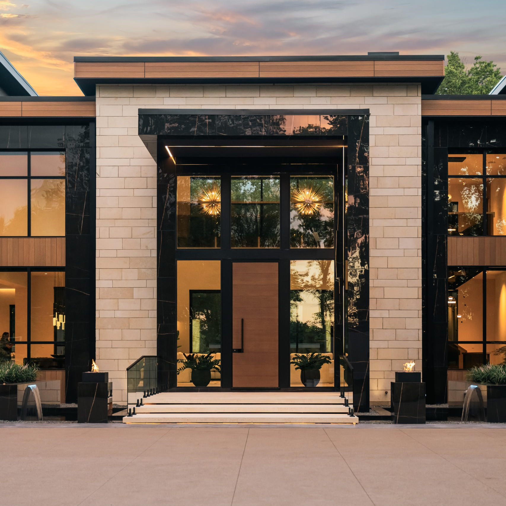 Steel-look doors featured in a Carmel home